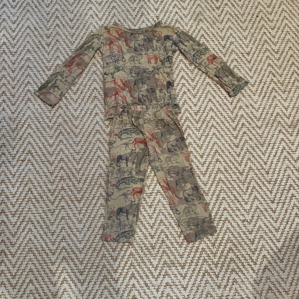 Posh Peanut Safari Pajama set, Size 4T